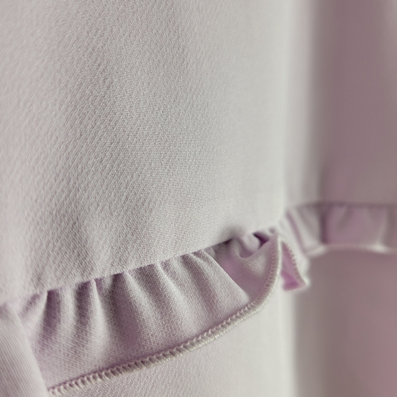 New Gal Meets Glam Emma Ruffle Peter Pan Collar Short Sleeve Sheath Dress Lilac - Picture 6 of 12